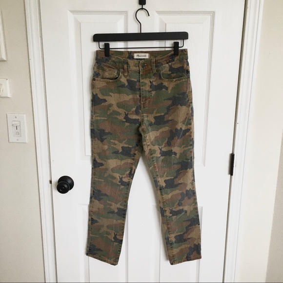 Madewell High-Rise Slim Boyjean Camo J8305 Size 26 - Picture 3 of 10